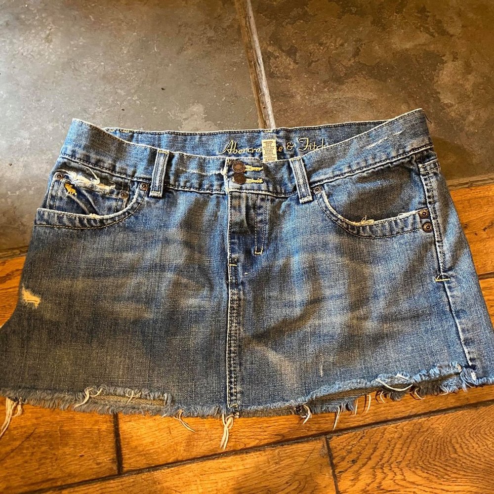 Ladies 4 Abercrombie & Fitch Denim Jean Skirt Cute